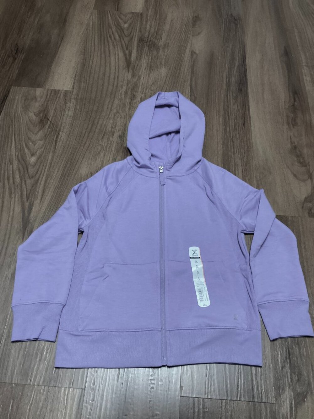 Girl's Xersion Size 7/8 Pale Purple, Full Zip, Lightweight Hoodie. Very Soft.